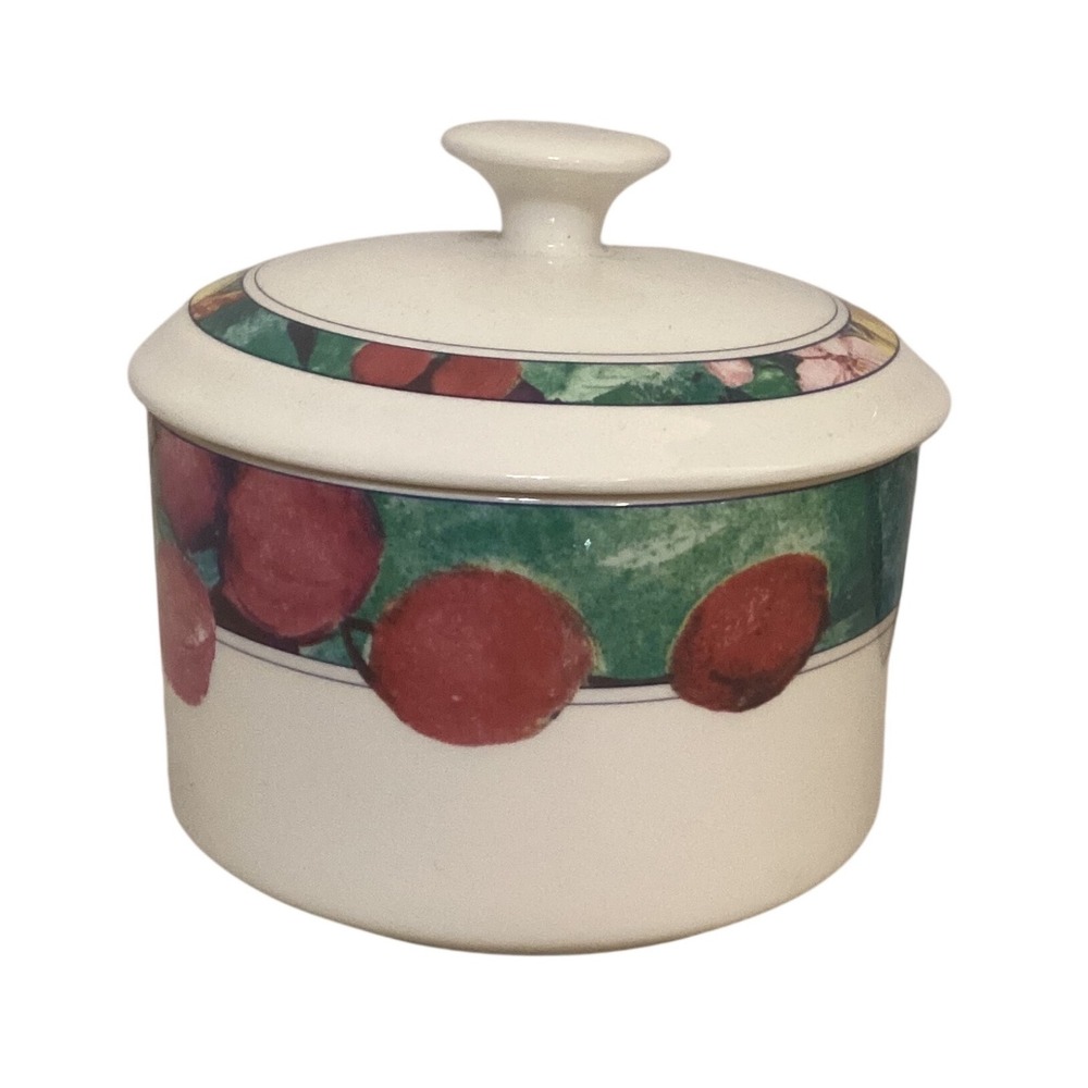 Mikasa Maxima Exotic Garden CAK26 Sugar Bowl with Lid Fine China Japan Floral